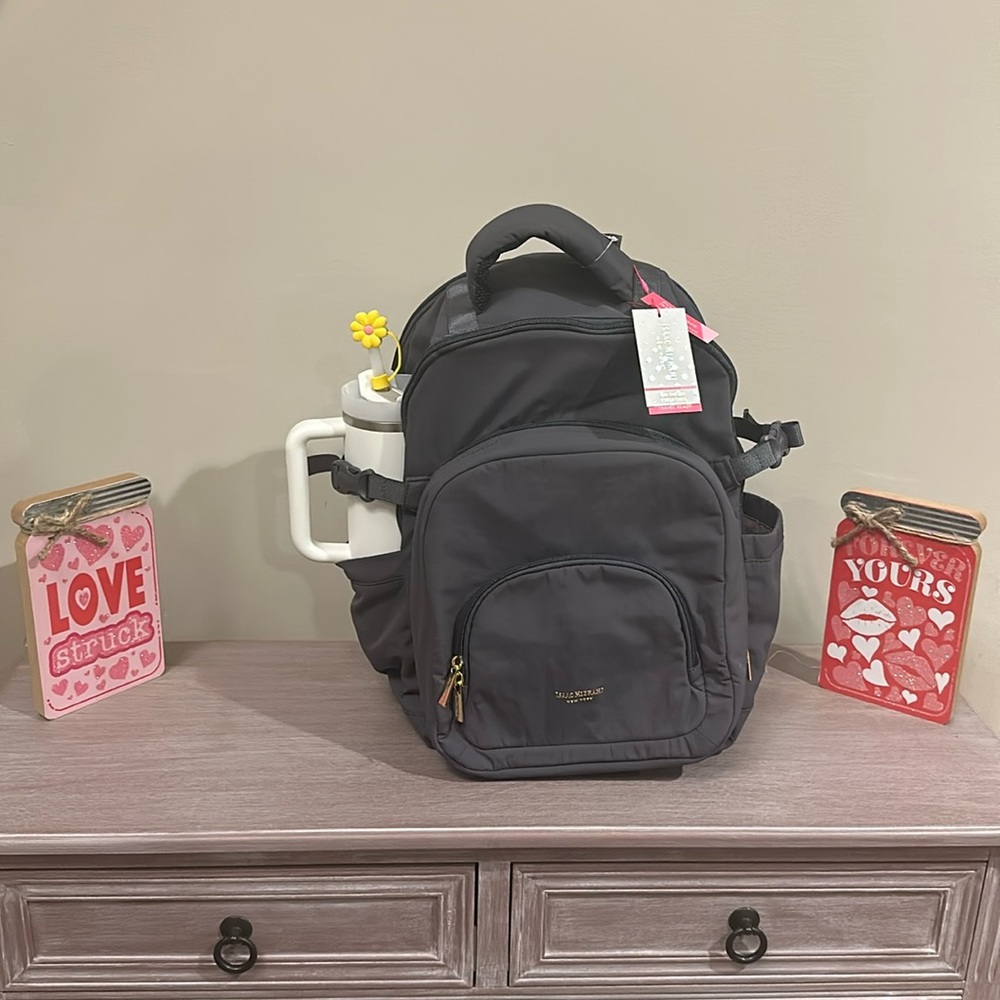 NWT Grey Isaac Mizrahi backpack - Fits Stanley, Hard to find